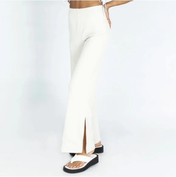 open lace back dress Louis Linen Blend Pants | Off White | Womens